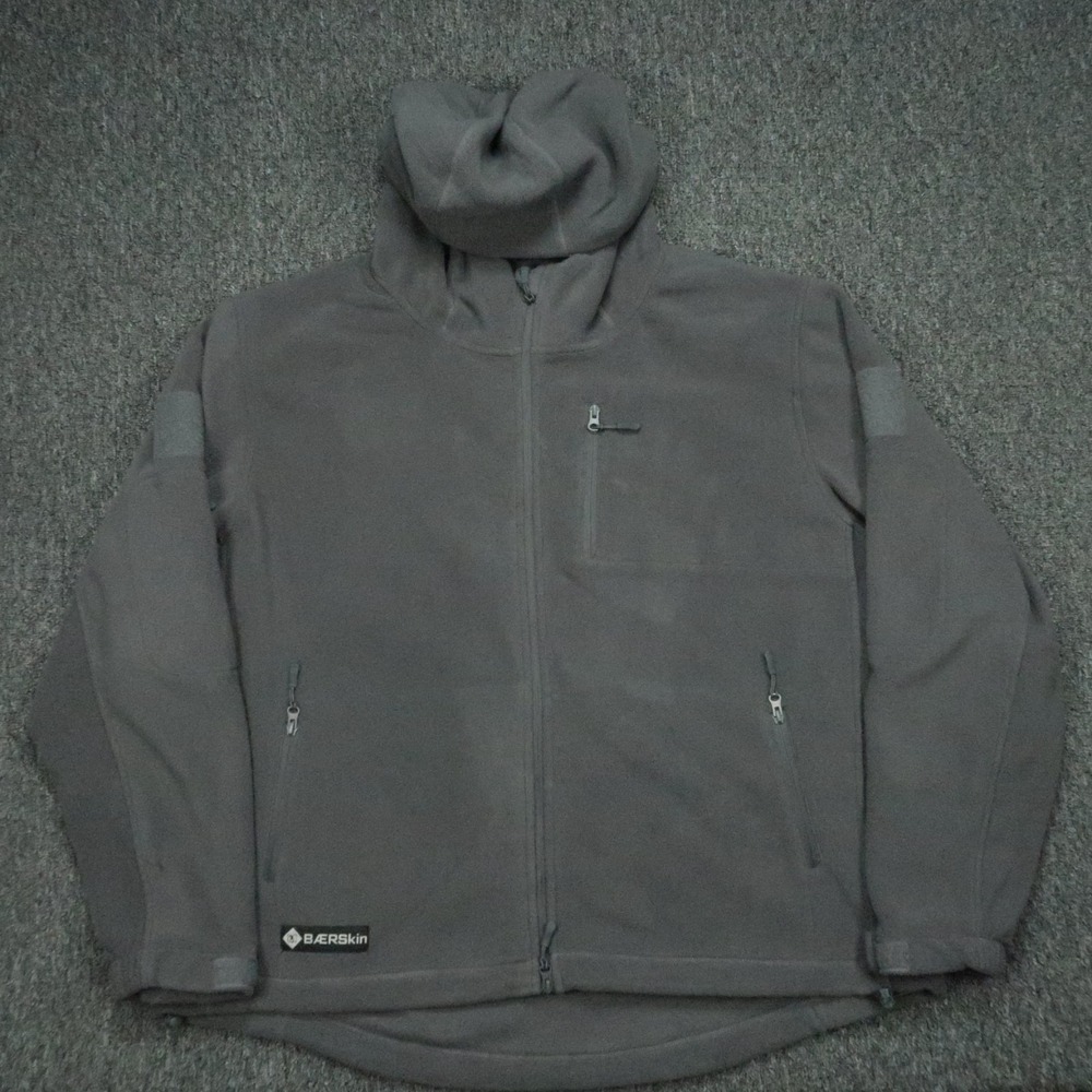 Baerskin Hoodie Mens 3XL Gray Full Zip Pockets Version V1 Outdoors Tactical